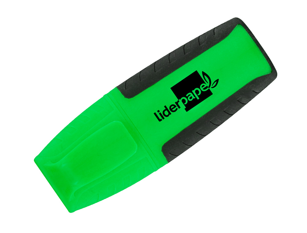 SURLIGNEUR LIDERPAPEL FLUORESCENT MINI TRAC 1/4MM POINTE BISEAUTE GRIP CAOUTCHOUC COLORIS VERT
