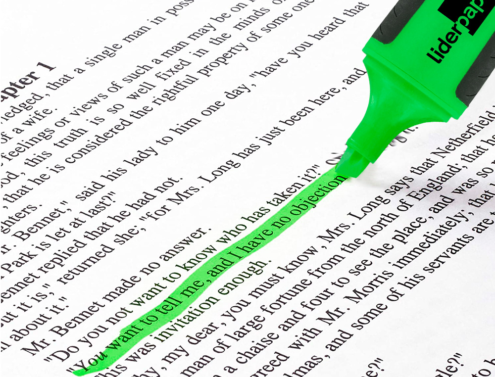 SURLIGNEUR LIDERPAPEL FLUORESCENT MINI TRAC 1/4MM POINTE BISEAUTE GRIP CAOUTCHOUC COLORIS VERT