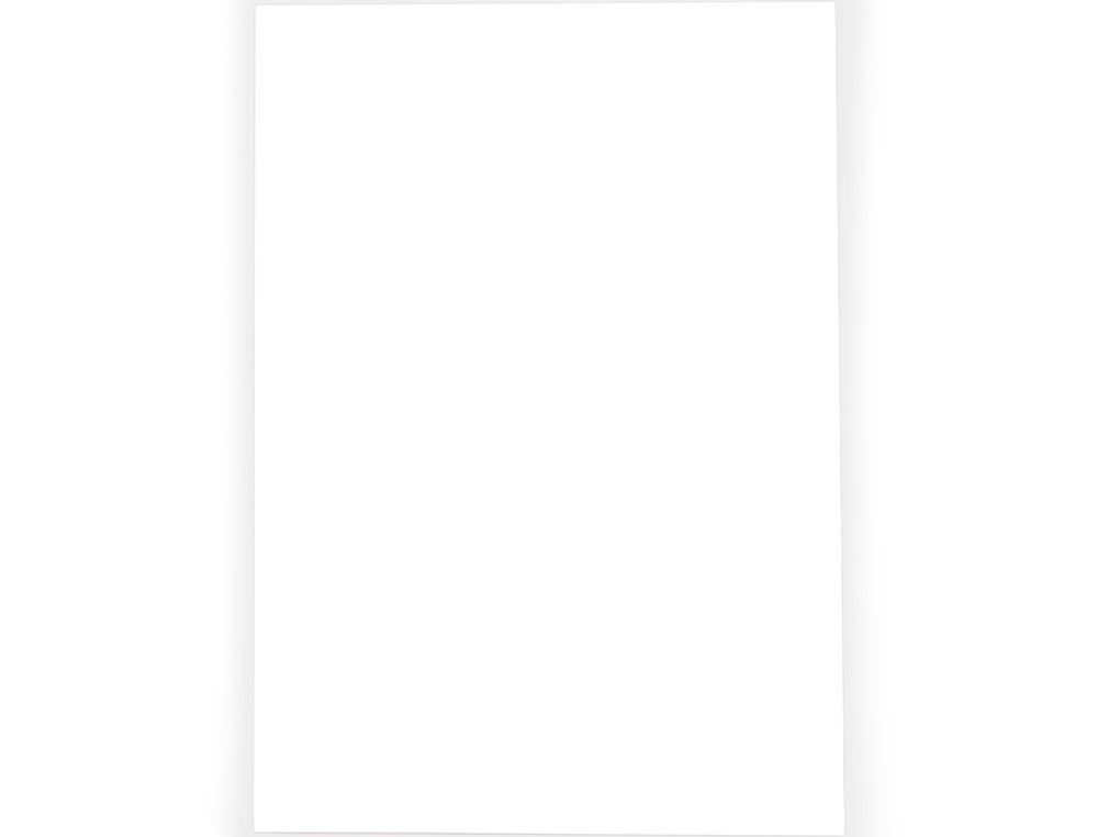 CARTON ENTRECOLLE LIDERPAPEL 70X100CM EPAISSEUR 5MM UNICOLORE BLANC