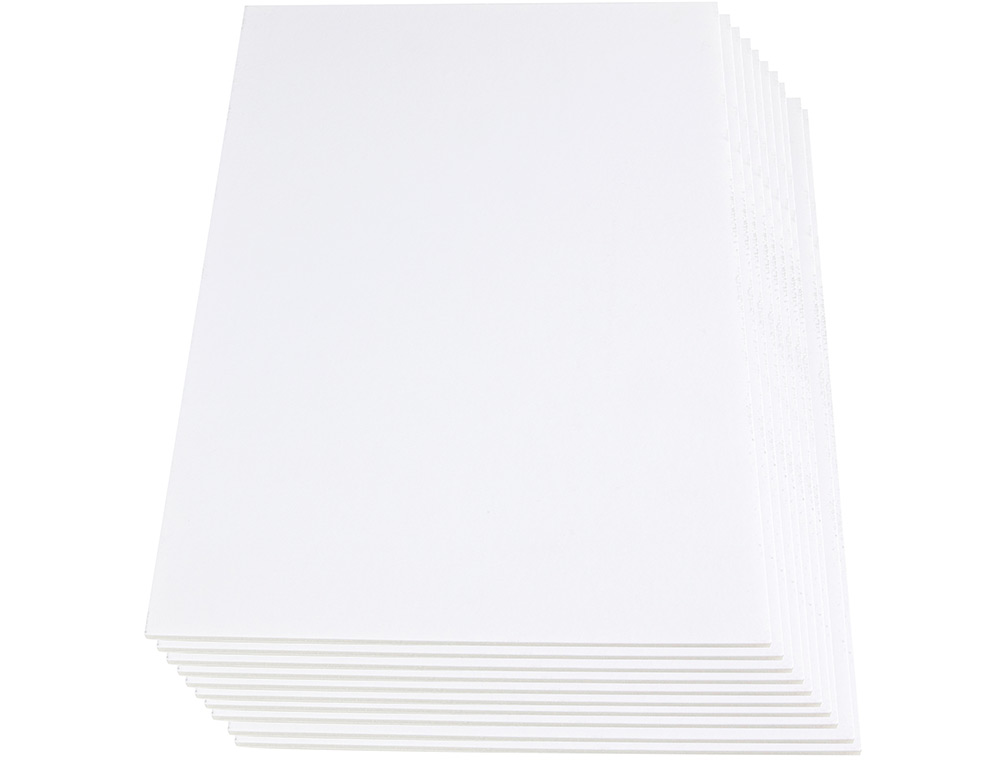 CARTON ENTRECOLLE LIDERPAPEL 70X100CM EPAISSEUR 5MM UNICOLORE BLANC