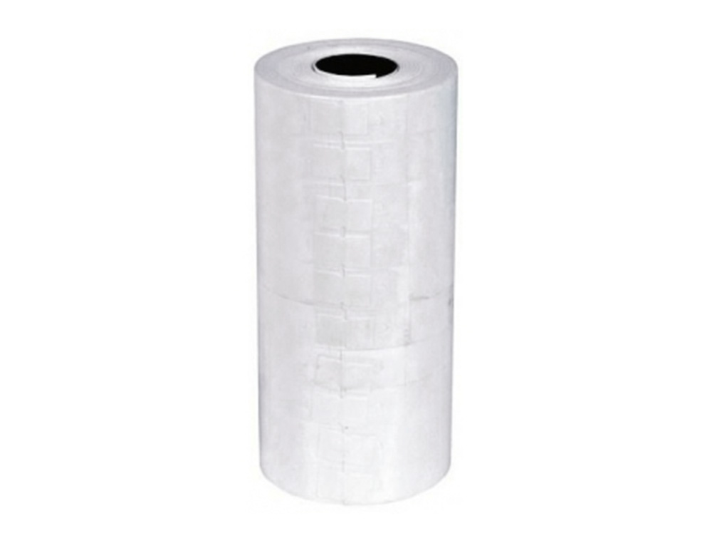 TIQUETTE ADHSIVE Q-CONNECT POUR TIQUETEUSE 2 LIGNES 10 CHIFFRES FORMAT 16X23MM COLORIS BLANC ROULEAU 700 UNITS