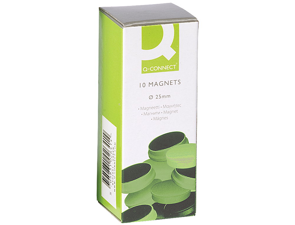 AIMANT Q-CONNECT DIAMTRE 20MM AFFICHAGE SIGNALISATION TOUTES SURFACES MTALLIQUES COLORIS VERT BOTE 10 UNITS
