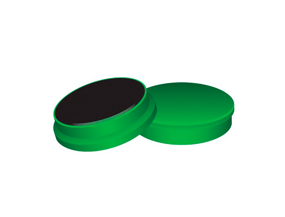 AIMANT Q-CONNECT DIAMÈTRE 35MM AFFICHAGE SIGNALISATION TOUTES SURFACES MÉTALLIQUES COLORIS VERT BOÎTE 10 UNITÉS