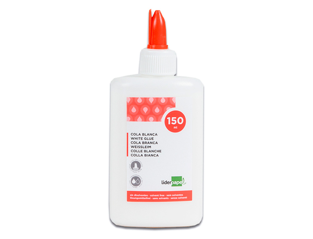 COLLE VINYLIQUE LIDERPAPEL BLANCHE TRAVAUX MANUELS PAPIER AUTRES MATRIAUX RAPIDE ADHRENCE SANS SOLVANT POT 150ML