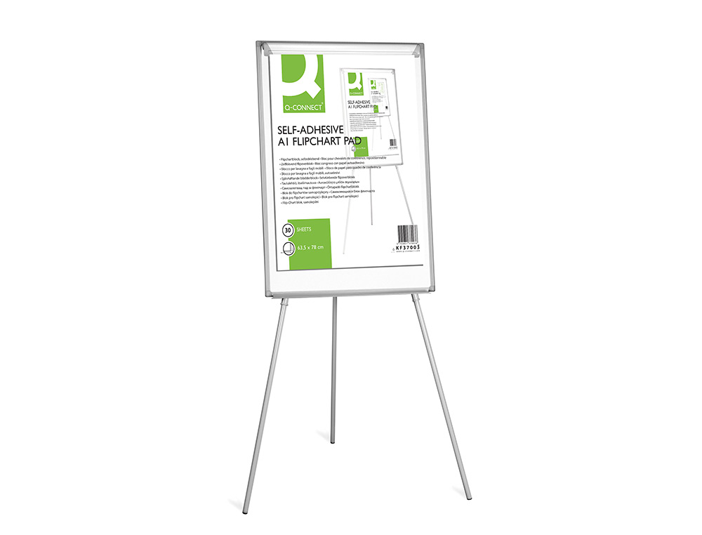 BLOC CONFRENCE Q-CONNECT 63.5X83CM REPOSITIONNABLE BANDE SUPRIEURE ADHSIVE 30F PAPIER 70G/M2