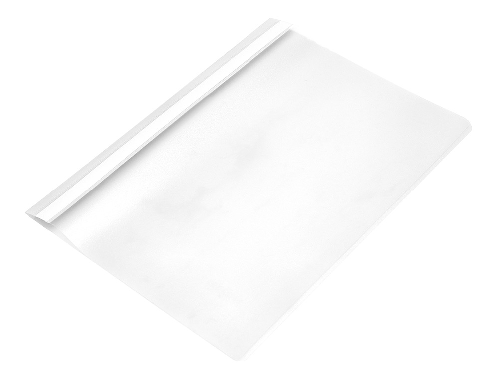 CHEMISE PRÉSENTATION Q-CONNECT À LAMELLES POLYPROPYLÈNE 18/100E DOCUMENT PERFORÉ A4 30F PORTE-ÉTIQUETTE COLORIS BLANC