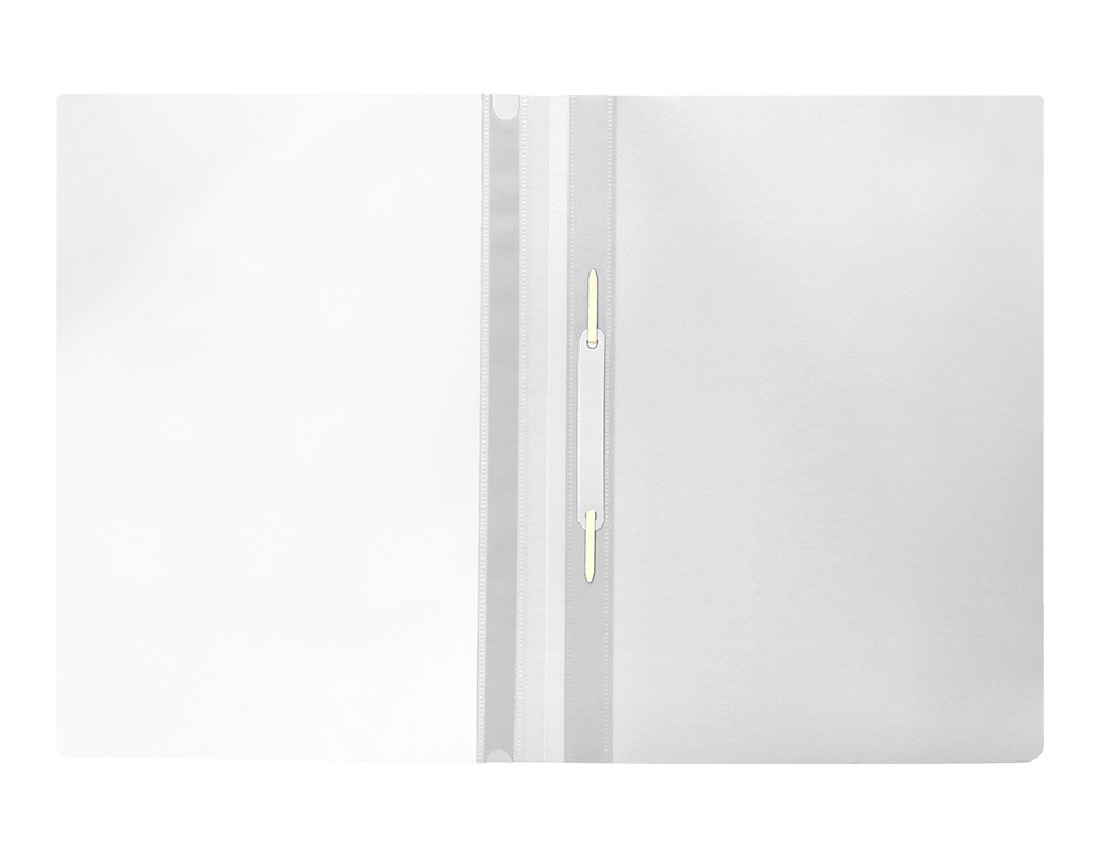 CHEMISE PRÉSENTATION Q-CONNECT À LAMELLES POLYPROPYLÈNE 18/100E DOCUMENT PERFORÉ A4 30F PORTE-ÉTIQUETTE COLORIS BLANC