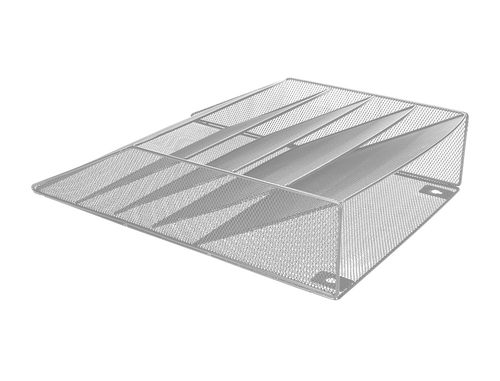 CORBEILLE MURALE Q-CONNECT 5 CASES A4 VERTICAL PRSENTOIR MTALLIQUE 315X93X440MM COLORIS ARGENT