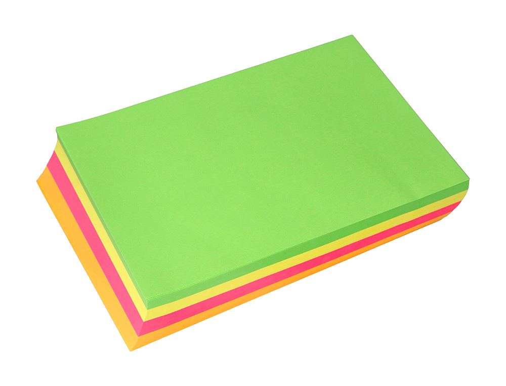 PAPIER COULEUR NÉON LIDERPAPEL MULTIFONCTION A4 75G 4 COLORIS ASSORTIS NÉONS JAUNE ORANGE ROSE VERT 500F