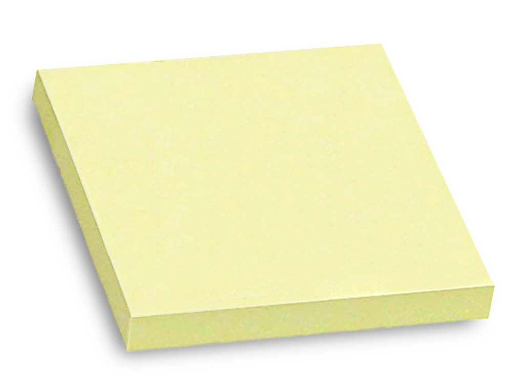 BLOC-NOTES Q-CONNECT QUICK NOTES PAPIER RECYCLÉ 76X76MM 100F REPOSITIONNABLES COLORIS JAUNE