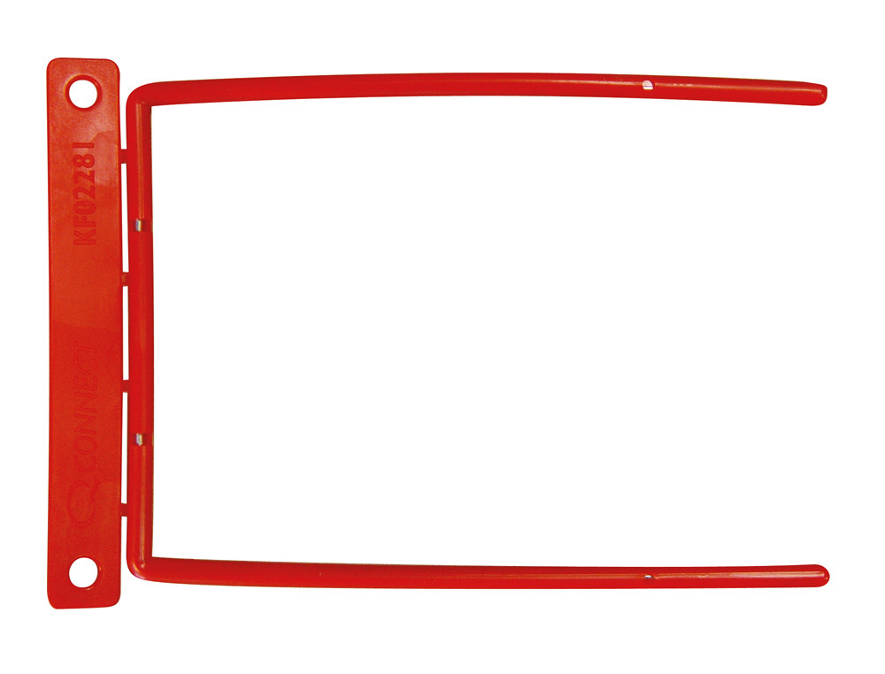 RELIEUR FASTENEUR Q-CONNECT D-CLIPS PLASTIQUE INTRIEUR MTALLIQUE PLIABLE EN TOUT SENS COLORIS ROUGE BOTE 100 UNITS