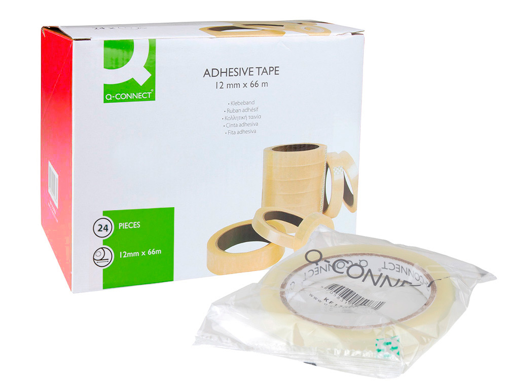 RUBAN ADHÉSIF Q-CONNECT 66MX12MM SACHET CELLOPHANE