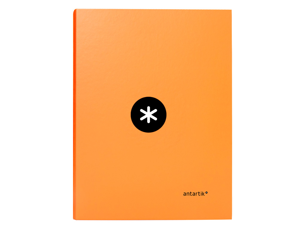 CLASSEUR ANTARTIK 4 ANNEAUX RONDS 25MM A4 CARTON REMBORDE COLORIS ORANGE
