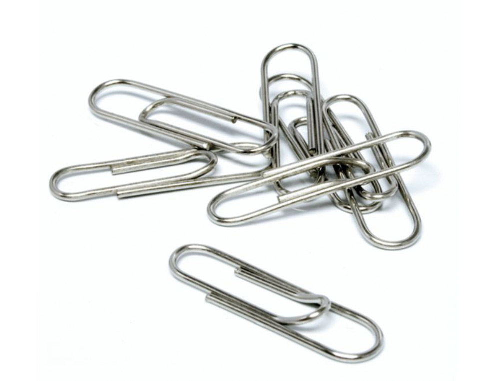 TROMBONE Q-CONNECT NICKELE N 3 BOUT ROND 43MM BOITE 100  UNITES