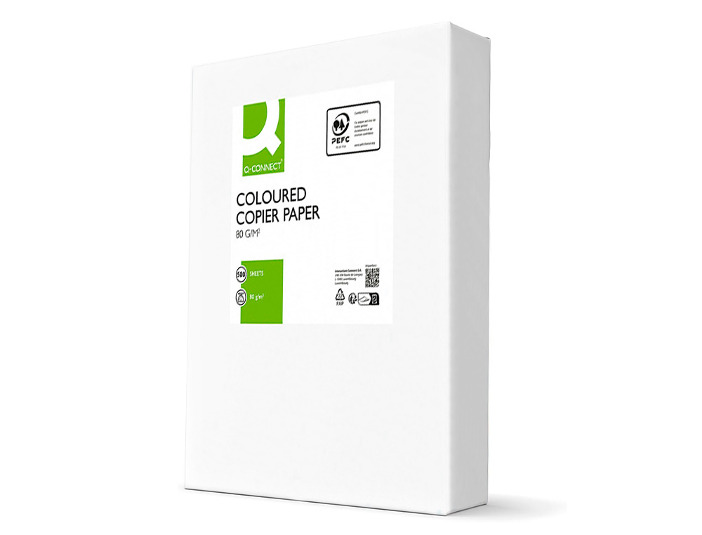 PAPIER COULEUR Q-CONNECT MULTIFONCTION A4 80G/M2 UNICOLORE JAUNE RAMETTE 500 FEUILLES