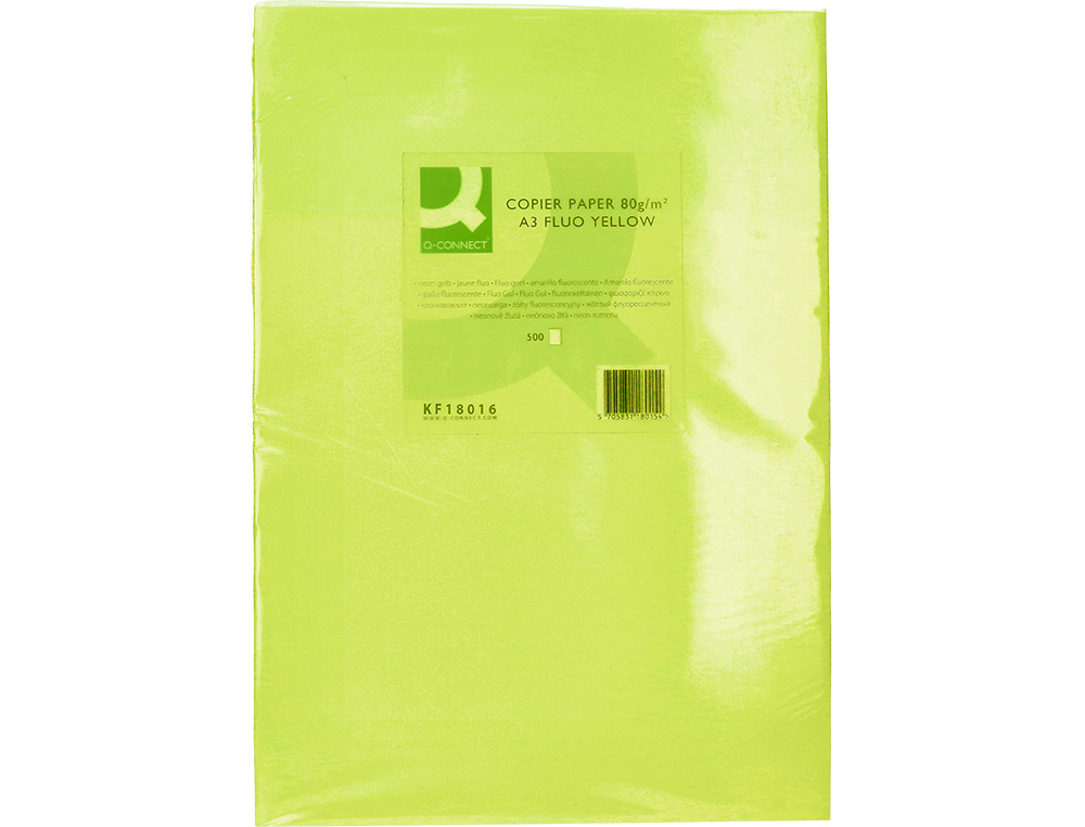 PAPIER COULEUR Q-CONNECT MULTIFONCTION A3 80G/M2 UNICOLORE VERT NON RAMETTE 500 FEUILLES