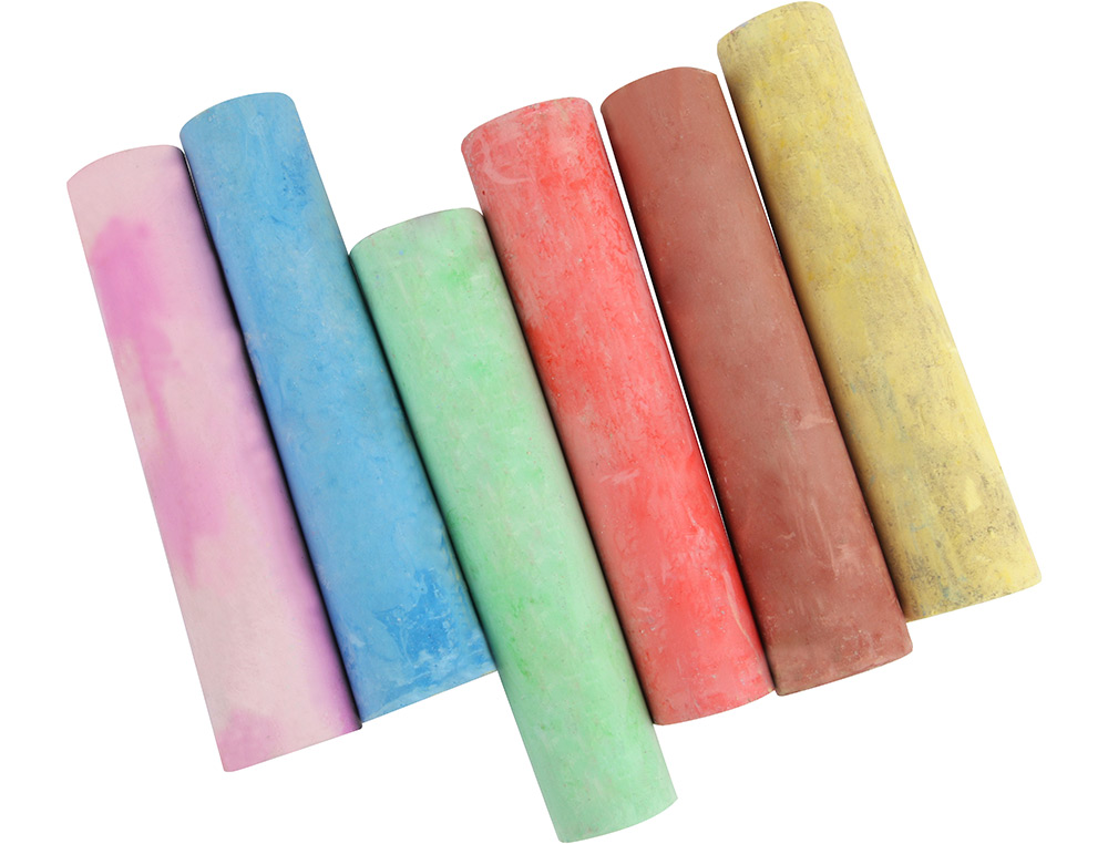 CRAIE TROTTOIR LIDERPAPEL ACTIVITS CRATIVES SCOLAIRES COLORIS ASSORTIS BOTE 6 UNITS