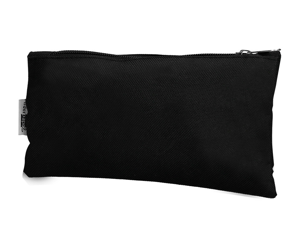 TROUSSE SCOLAIRE LIDERPAPEL PLATE FOURRE-TOUT COMPARTIMENT FERMETURE ZIP USAGE JOURNALIER 200X60MM COLORIS NOIR