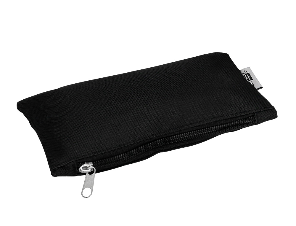 TROUSSE SCOLAIRE LIDERPAPEL PLATE FOURRE-TOUT COMPARTIMENT FERMETURE ZIP USAGE JOURNALIER 200X60MM COLORIS NOIR