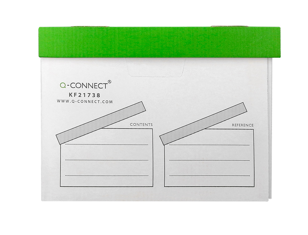 BOITE ARCHIVES QCONNECT CARTON POUR 3 BOITES FORMAT   A4+ MONTAGE AUTOMATIQUE DIM.  INTERIEUR 295X383X430MM
