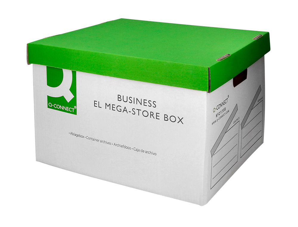 BOITE ARCHIVES QCONNECT CARTON POUR 3 BOITES FORMAT   A4+ MONTAGE AUTOMATIQUE DIM.  INTERIEUR 295X383X430MM