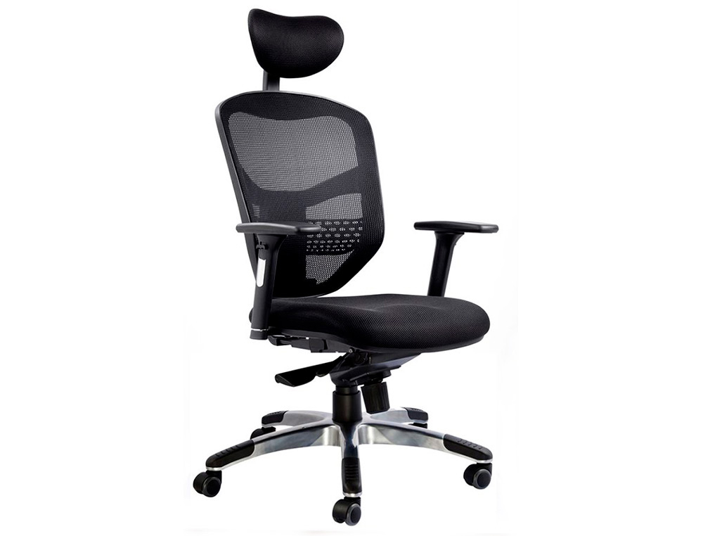 SIEGE DE BUREAU MT INTERNATIONAL 1673V2-700      DOSSIER RESILLE TETIERE REGLABLE MECANISME SYNCHRONE NOIR