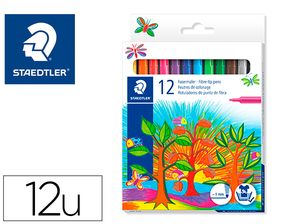 Pochette de 16 Paper Mate Flair Feutres de Coloriage, pointe moyenne 1 mm  Couleurs tropicales et assorties