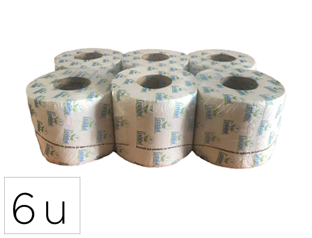 PAPIER HYGIENIQUE COLDIS 400F 2 PLIS OUATE BLANCHE 17GR LOT 6 ROULEAUX