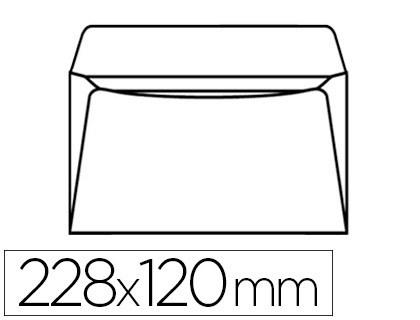 POCHETTE POLYTHYLNE ADHSIVE PAC LIST DOCUMENTS 228X120MM PAPIER DORSAL KRAFT BLANC SILICON 39G/M2 BOTE 100 UNITS