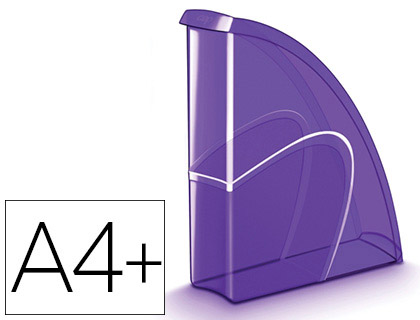 PORTE-REVUES CEP HAPPY POLYSTYRNE ANTICHOC FORMAT 240X320MM FRONT BAS 270X85X310MM COLORIS ULTRA VIOLET