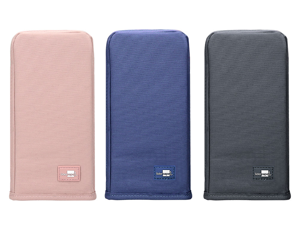 TROUSSE LIDERPAPEL SCOLAIRE VERTICALE 1 COMPARTIMENT      3 COLORIS ASSORTIS
