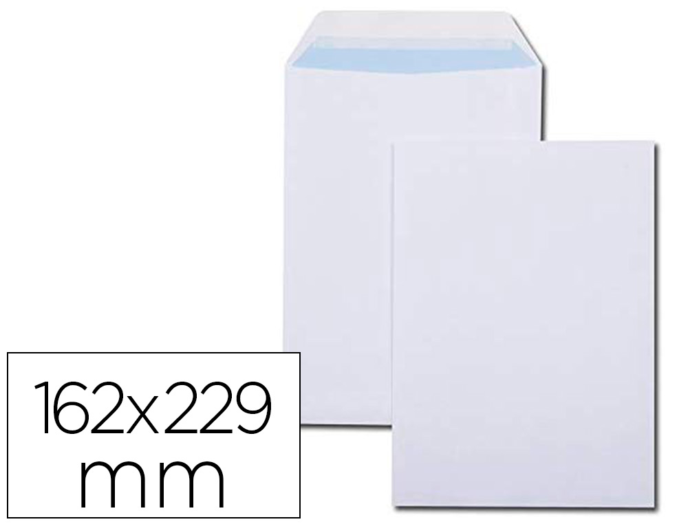 POCHETTE GPV BLANCHE RECYCLE 90G C5 162X229MM BOTE 500 UNITS