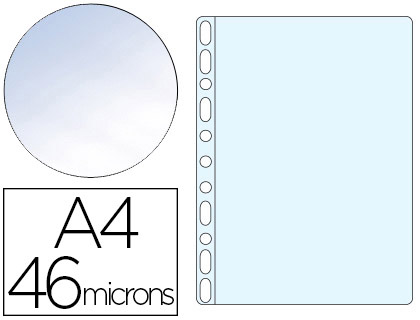 POCHETTE ESSELTE POLYPROPYLNE GRAIN 4.6/100E PERFORE A4 230X302MM TRANSPARENT BOTE 100 UNITS