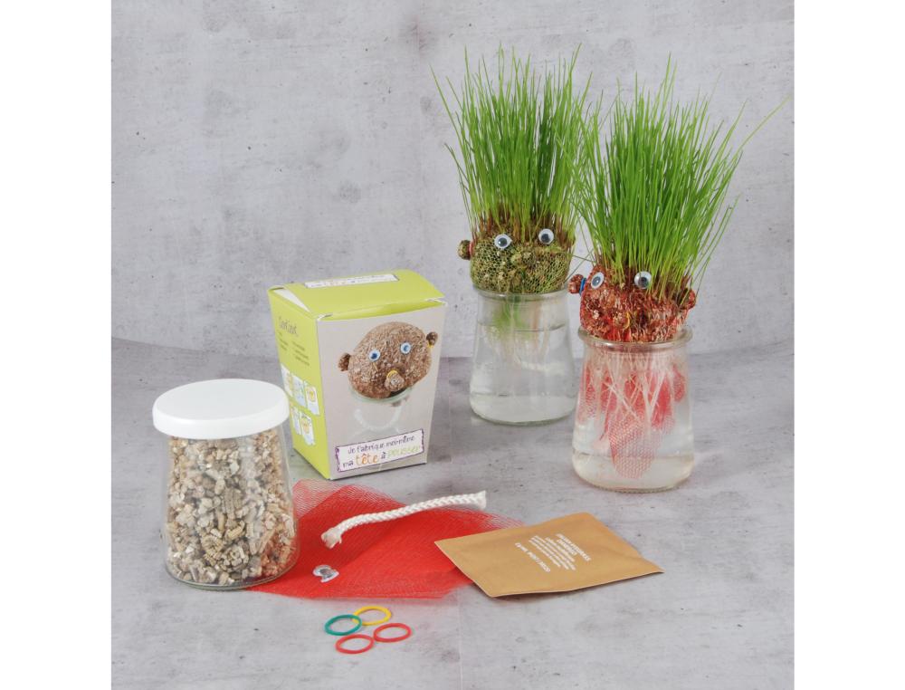 JARDINAGE ET BIODIVERSITE RADIS ET CAPUCINE COFFRET     SCOLAIRE TETES A POUSSER POUR 10 ELEVES ACTIVITE LUDIQUE
