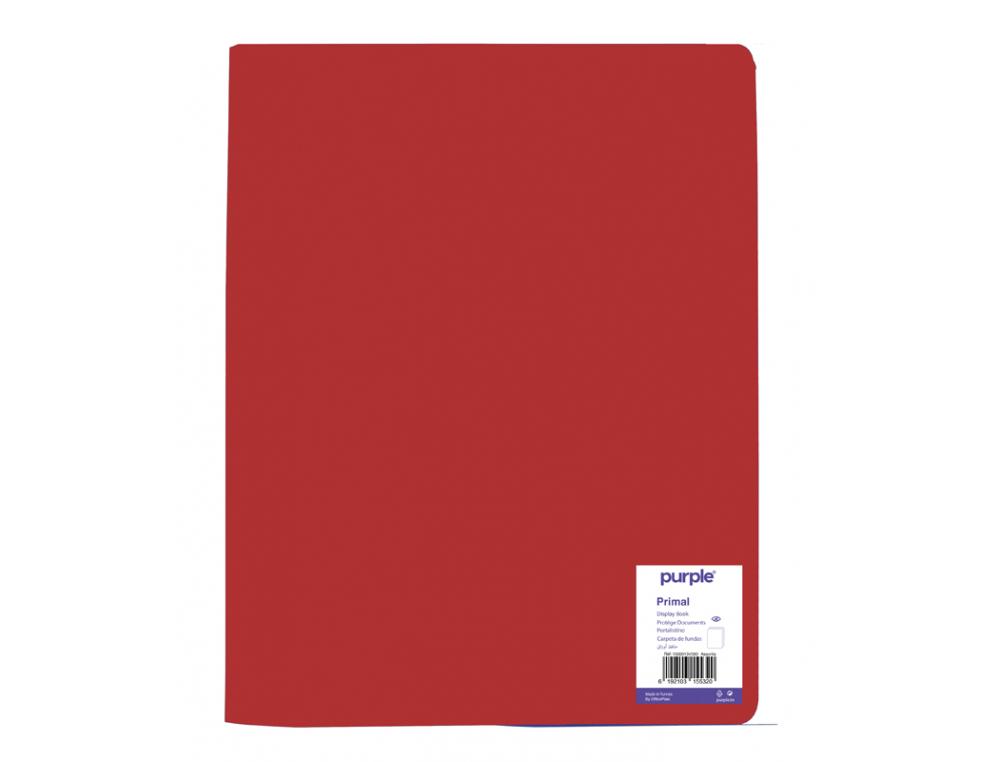 PROTEGE DOCUMENTS OFFICE PLAST COUVERTURES SOUPLES ET  SEMI RIGIDES QUALITE PP LISSE 30 MICRONS 120 VUES COL ROUGE