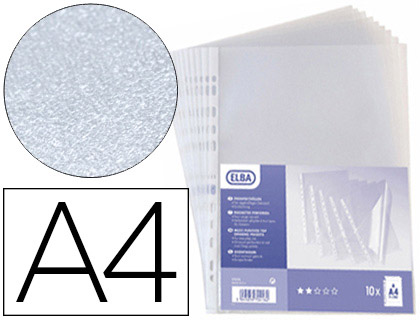 POCHETTE OXFORD POLYPROPYLNE GRAIN PERFORE ANTISTATIQUE A4 210X297MM SACHET 50 UNITS