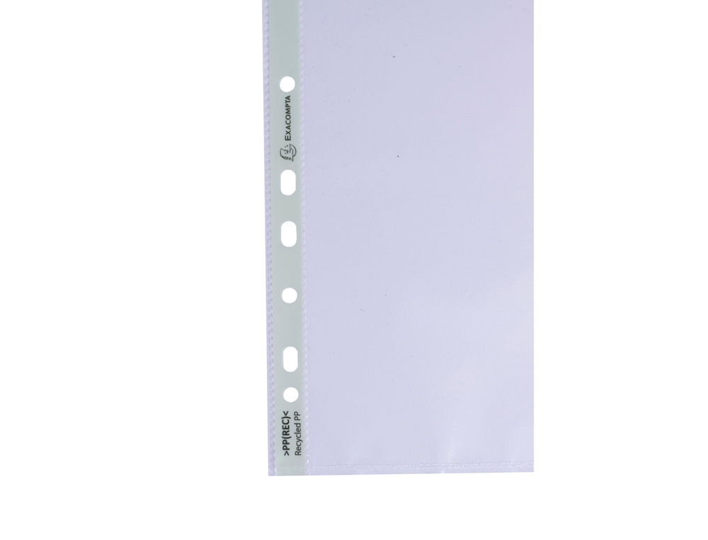 POCHETTE PERFOREE EXACOMPTA A4 PP RECYCLE GRAINE 6/100EME PAQUET 100 UNITES