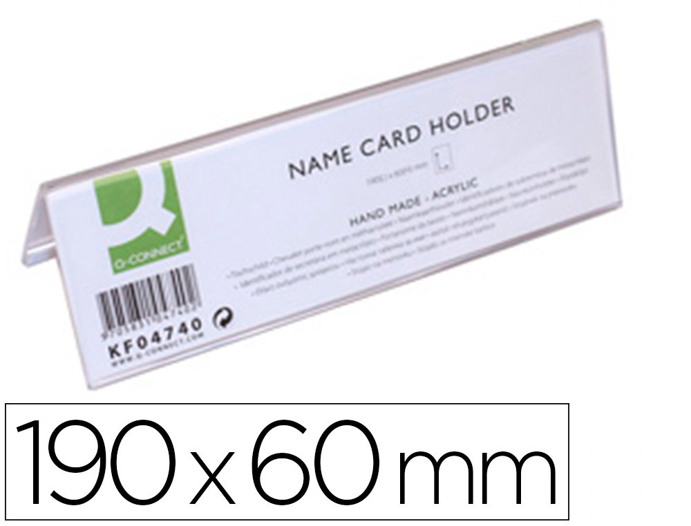 CHEVALET Q-CONNECT PORTE-NOMS MTHACRYLATE IDAL SYSTME IDENTIFICATION 190X60MM