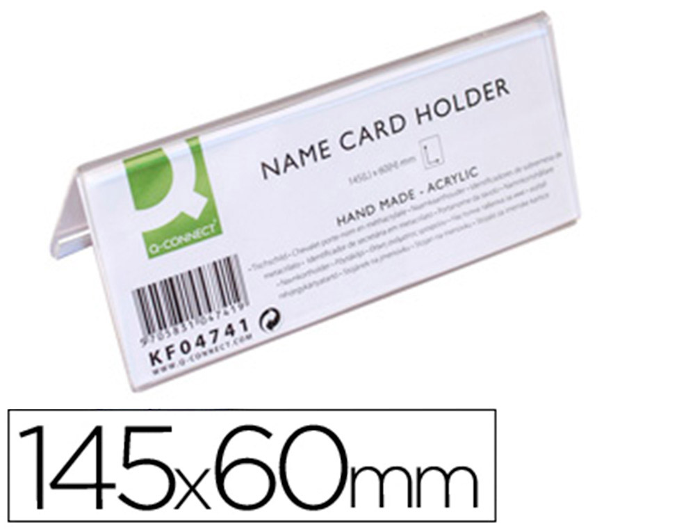 CHEVALET Q-CONNECT PORTE-NOMS MTHACRYLATE IDAL SYSTME IDENTIFICATION 145X60MM