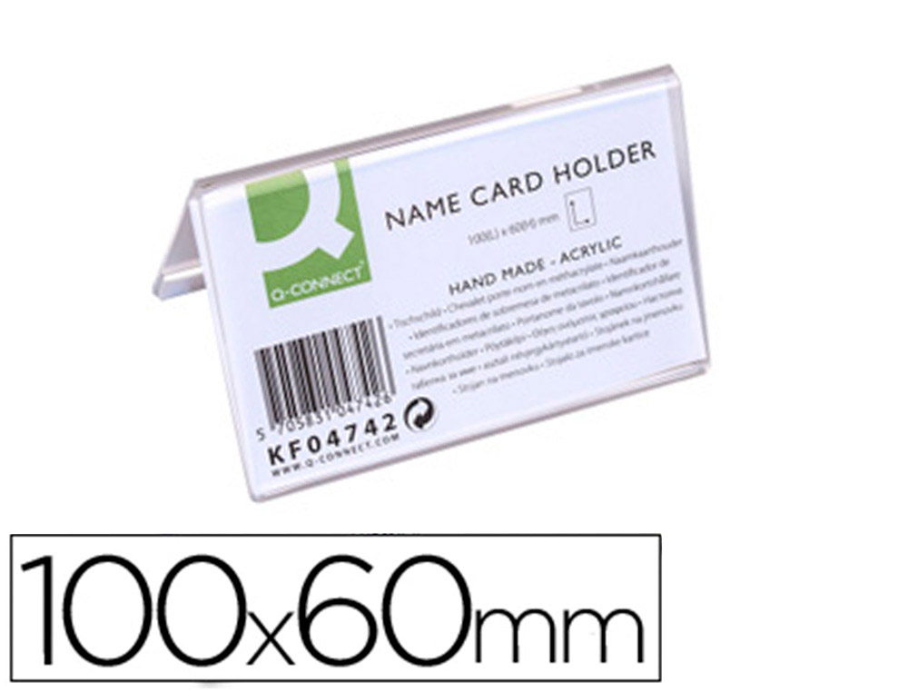 CHEVALET Q-CONNECT PORTE-NOMS MTHACRYLATE IDAL SYSTME IDENTIFICATION 100X60MM